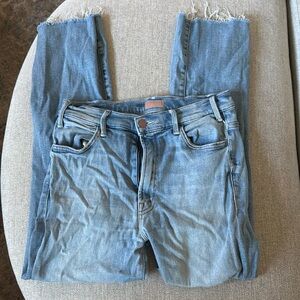 Mother mid-rise straight-leg jeans; size 29